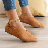 Womens Chic Loafers - Flat Slip-Ons with Soft Pointed Toe, Flexible & Comfortable for All-Day Wear - Trendy Style for Work & Leisure