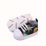 RABEISIR Cartoon Luminous Dinosaur Baby Boys Canvas Shoes - Ultra-Lightweight, Non-Slip, Perfect for All Seasons Play & Vacation Wear - Stylish, Comfortable, and Fun