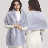 Luxurious Faux Fur Shawl - Luxurious Widening Design, Exquisitely Elegant Style, Rich Solid Color, Exceptionally Warm and Cozy, Thick and Plush Texture - Versatile Scarf for Formal Banquet and Wedding Occasions, Ideal for Outdoor Party and Social Events,