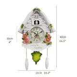 1pc Nordic Bird House Cuckoo Clock - Charming Hourly Alarm & Ornate Pendulum - Aesthetic Wall Decor for Home, Office, & Living Room