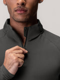 EliteFit Men's Long Sleeve Compression Shirt - Moisture-Wicking, Four-Way Stretch, Zippered Neckline, Athletic Gym Top for Enhanced Performance and Comfort - Ideal for Fitness Enthusiasts and Athletes