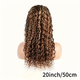 Deep Wave Closure Wigs Human Hair 4/27 Ombre Highlight Deep Wave Wig 5x5 Hd Lace Front Wigs Human Hair 200 Density Glueless Curly Wigs For Black Women With Baby Hair Pre Plucked 22 24 26 28 30 32 34inch