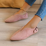 Womens Chic Loafers - Flat Slip-Ons with Soft Pointed Toe, Flexible & Comfortable for All-Day Wear - Trendy Style for Work & Leisure