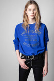 zadig et voltaire 23ss Designer Sweatshirt Fashion New Classic Letter Embroidery Pink Cotton Women Embroidered Pullover Jumper Sweater