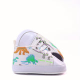 RABEISIR Cartoon Luminous Dinosaur Baby Boys Canvas Shoes - Ultra-Lightweight, Non-Slip, Perfect for All Seasons Play & Vacation Wear - Stylish, Comfortable, and Fun