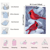 1pc Cozy Bird Pattern Flannel Blanket - Ultra-Soft, Skin-Friendly, and Vibrant Digital Print - Perfect for Casual Sofa, Lunch Break, or Multi-Purpose Use with High-Definition Colors and Plush Texture