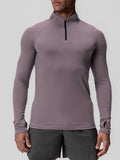 EliteFit Men's Long Sleeve Compression Shirt - Moisture-Wicking, Four-Way Stretch, Zippered Neckline, Athletic Gym Top for Enhanced Performance and Comfort - Ideal for Fitness Enthusiasts and Athletes