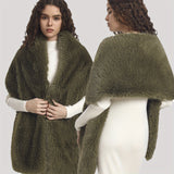 Luxurious Faux Fur Shawl - Luxurious Widening Design, Exquisitely Elegant Style, Rich Solid Color, Exceptionally Warm and Cozy, Thick and Plush Texture - Versatile Scarf for Formal Banquet and Wedding Occasions, Ideal for Outdoor Party and Social Events,