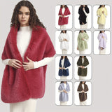 Luxurious Faux Fur Shawl - Luxurious Widening Design, Exquisitely Elegant Style, Rich Solid Color, Exceptionally Warm and Cozy, Thick and Plush Texture - Versatile Scarf for Formal Banquet and Wedding Occasions, Ideal for Outdoor Party and Social Events,
