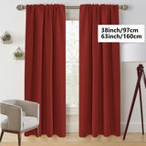 1 Panel Solid Color Heat Insulation Curtain, Rod Pocket Window Treatment For Bedroom Office Kitchen Living Room Study Home Decoration