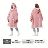 1pc Plush Wearable Blanket Hoodie with Sleeves - Ultra Soft, Oversized, Thickened, Warm, and Cozy Hooded Blanket Sweatshirt for Adults, Perfect Gift for Girlfriend, Women, and Mom