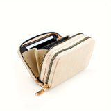 Women's PU Leather Wallet, Elegant Zipper, Small Compact Purse For Cards And Cash, Easy To Carry, Perfect For Daily Commute