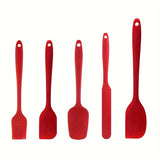 5/6pcs, Silicone Spatula Set, Food Grade Cake Cream Scrapers And Oil Brush, Baking Tools, Kitchen Gadgets, Kitchen Accessories