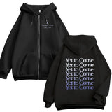 Womens Hoodies Sweatshirts Yet to Come Zip Hoodie KPOP Hooded Jacket Fleece Purple Zipper Coat Fashion Sport Sweatshirt Jogging 230818