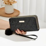 Fashion Women's Purse , Elegant Long Wallet With Double Zipper, Large Capacity Clutch Coin Bag