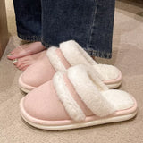 autumn And Winter Fur Slippers Fuzzy Shoes Home Furry Flat Sandals Female Soft Fluffy Flip Flop F7mq#