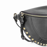 Bag  Women Shoulder Rivet Decoration Female Chest Bags Genuine Leather Woman Crossbody Metal Sac A Mian