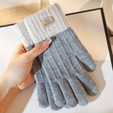 1 Pair of Cozy Winter Touch Screen Gloves - Warm, Knitted, One Size Fits All, Unisex Design for Women and Men, Perfect for Cold Weather