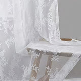 1pc Floral Curtain Lace Perforated Window Sheer Curtain Home Decor