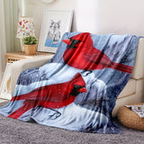 1pc Cozy Bird Pattern Flannel Blanket - Ultra-Soft, Skin-Friendly, and Vibrant Digital Print - Perfect for Casual Sofa, Lunch Break, or Multi-Purpose Use with High-Definition Colors and Plush Texture