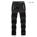 Toppick Winter Men Women clothings Hiking Pants Outdoor Softshell Trousers Waterproof Windproof Thermal for Camping Ski Climbing clothing big size S-XXXXL