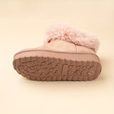 Girls Winter Fashion Suede Suede Suede Solid Color Velvet Warm Lassoed Casual Snow Boots, Outdoor