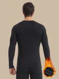 Thermal Performance Shirt - Ultra-Breathable, Moisture-Wicking, Medium Stretch Crew Neck Base Layer for Sports and Casual Wear - Fall/Winter Suitable, Long Sleeve, Polyester 95%, Elastane 5% Solid Color Compression Top