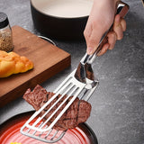 1pc, Premium Multifunctional Stainless Steel Serving Tongs - Versatile Serving, Convenient Buffet Handling, Easy Fish Frying, Gentle Bread Handling, Perfect Steak Serving, Fresh Salad Tossing, Delicious Dessert Presentation, Hassle-Free Food Preparation,