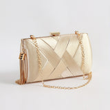 Elegant Braided Clutch Wallet, Classic Evening Bag For Party, Women's Trendy Wedding Bag, Banquet Bag