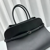 The Row Margaux 15 Belt Bag Luxury Designer closure detail Double top handles womens leather Handbags Fashion Shoulder Bags