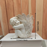 Exquisite Angelic Cupid Sculpture Vase - Elegant Cylinder Shaped Flower Pot and Pen Holder with Classic Home Decor Charm - Ideal for Living Room, Office, and Bedroom Decoration