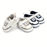 Baby Boy's Casual Sneakers - Non-Slip, Easy Wear with Hook & Loop, Comfy & Trendy for Everyday