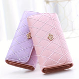 Elegant Crown Decor Trifold Wallet, Large Capacity Credit Card Holder, Women's Versatile Clutch Purse & Money Clip