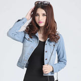 Womens jackets coats Spring fashion jeans Jackets Denim Women slim cotton solid Jacket for women Outerwear ladies Coats T191018