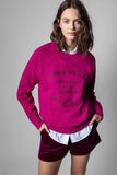 zadig et voltaire 23ss Designer Sweatshirt Fashion New Classic Letter Embroidery Pink Cotton Women Embroidered Pullover Jumper Sweater