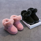 Comfortable Slip On Snow Boots For Girls, Soft And Warm Plus Fleece Boots For Indoor Outdoor Walking, Autumn And Winter