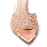 New High-Heeled Women's Stiletto Party Slippers Sexy Comfortable Champagne Gold Embroidered Slides Kq8