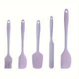 5/6pcs, Silicone Spatula Set, Food Grade Cake Cream Scrapers And Oil Brush, Baking Tools, Kitchen Gadgets, Kitchen Accessories