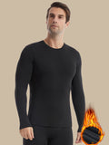 Thermal Performance Shirt - Ultra-Breathable, Moisture-Wicking, Medium Stretch Crew Neck Base Layer for Sports and Casual Wear - Fall/Winter Suitable, Long Sleeve, Polyester 95%, Elastane 5% Solid Color Compression Top