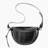 Bag  Women Shoulder Rivet Decoration Female Chest Bags Genuine Leather Woman Crossbody Metal Sac A Mian