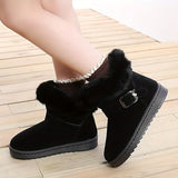 Comfortable Slip On Snow Boots For Girls, Soft And Warm Plus Fleece Boots For Indoor Outdoor Walking, Autumn And Winter