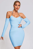 goosudu Vocca Halter Mini Bandage Dress