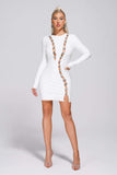 goosudu Cere Diamonate Mini Bandage Dress