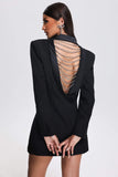 goosudu Yette Diamonate Backless Blazer Dress