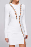 goosudu Cere Diamonate Mini Bandage Dress