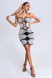 goosudu Kusia Diamonate Mini Bandage Dress