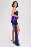 goosudu Kuka Strapless Sequin Mini Dress