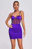 goosudu Gliya Diamante Satin Mini Dress