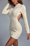 goosudu Iuana Backless Mini Knit Dress