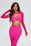 goosudu Jubilee Cutout Maxi Bandage Dress